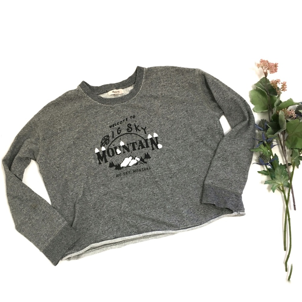 Madewell Big Sky Mountain Cutoff Sweatshirt